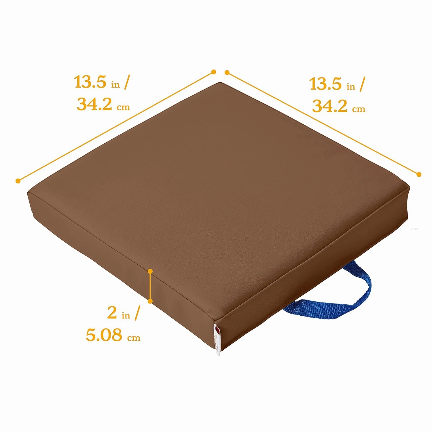 ECR4Kids SoftZone Floor Cushions, Square, Flexible Seating, Chocolate, 6-Piece