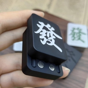 EDC Fidget Toys Stress Relief for Adults Magnetic Metal Blocks Click Creative Fidget Slider Fingertip Toys ADHD Autism Sensory Toys (Black-B)