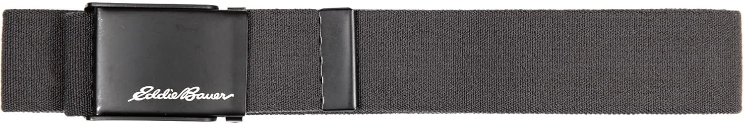 Eddie Bauer Men's Backcountry Belt-Active Stretch Webbing with Military Clamp Buckle