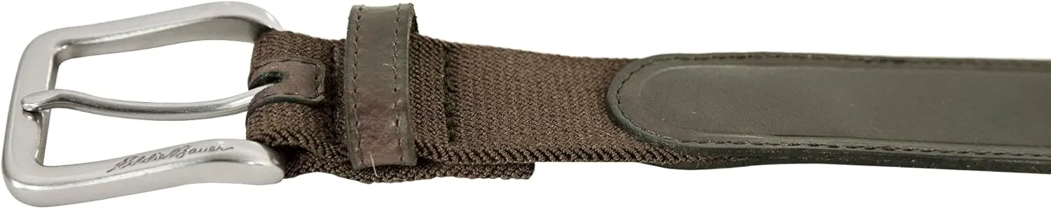Eddie Bauer Men's Leather Belt | Casual | Everyday | Jeans | Trousers | Chinos | Metal Buckle