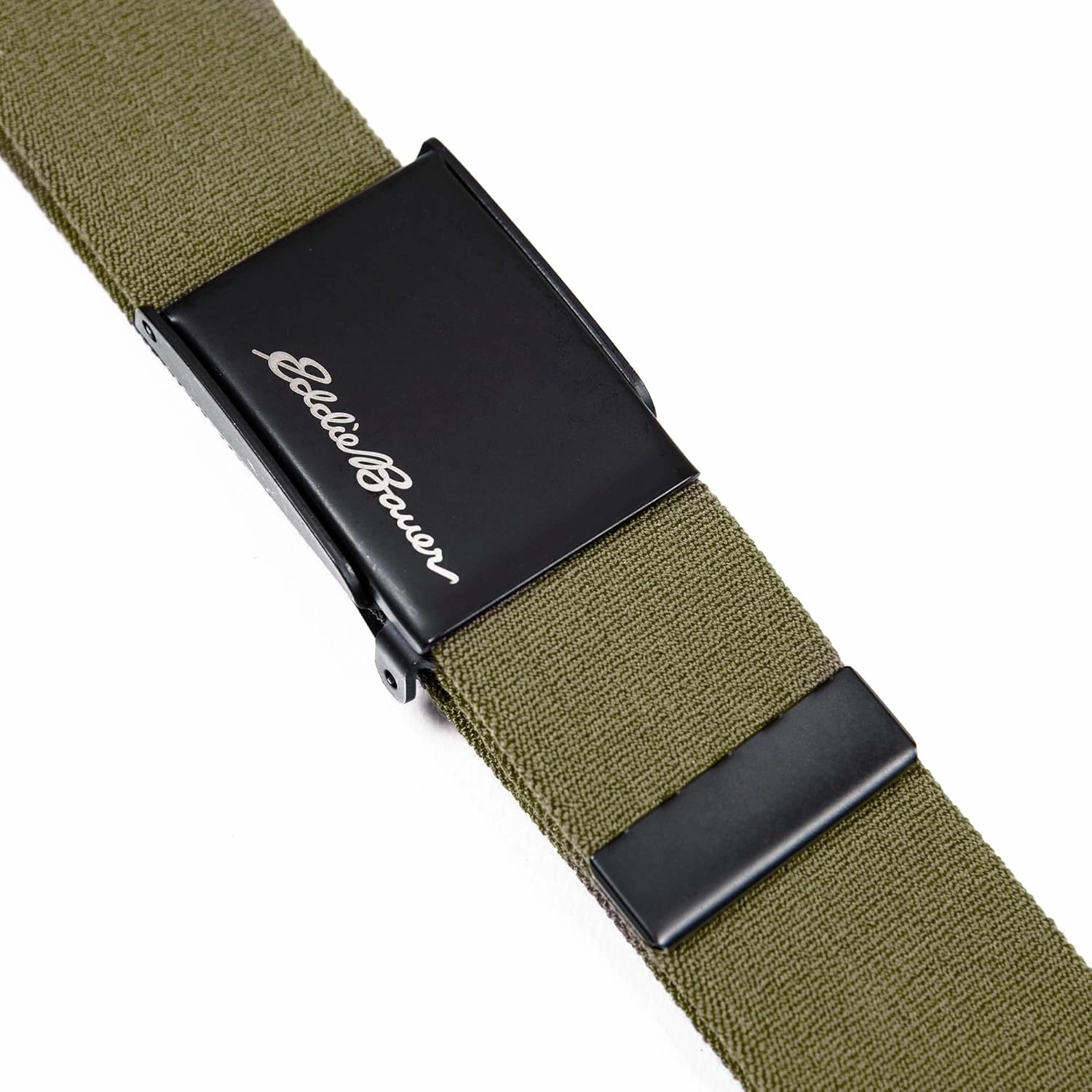 Eddie Bauer Men's Backcountry Belt-Active Stretch Webbing with Military Clamp Buckle