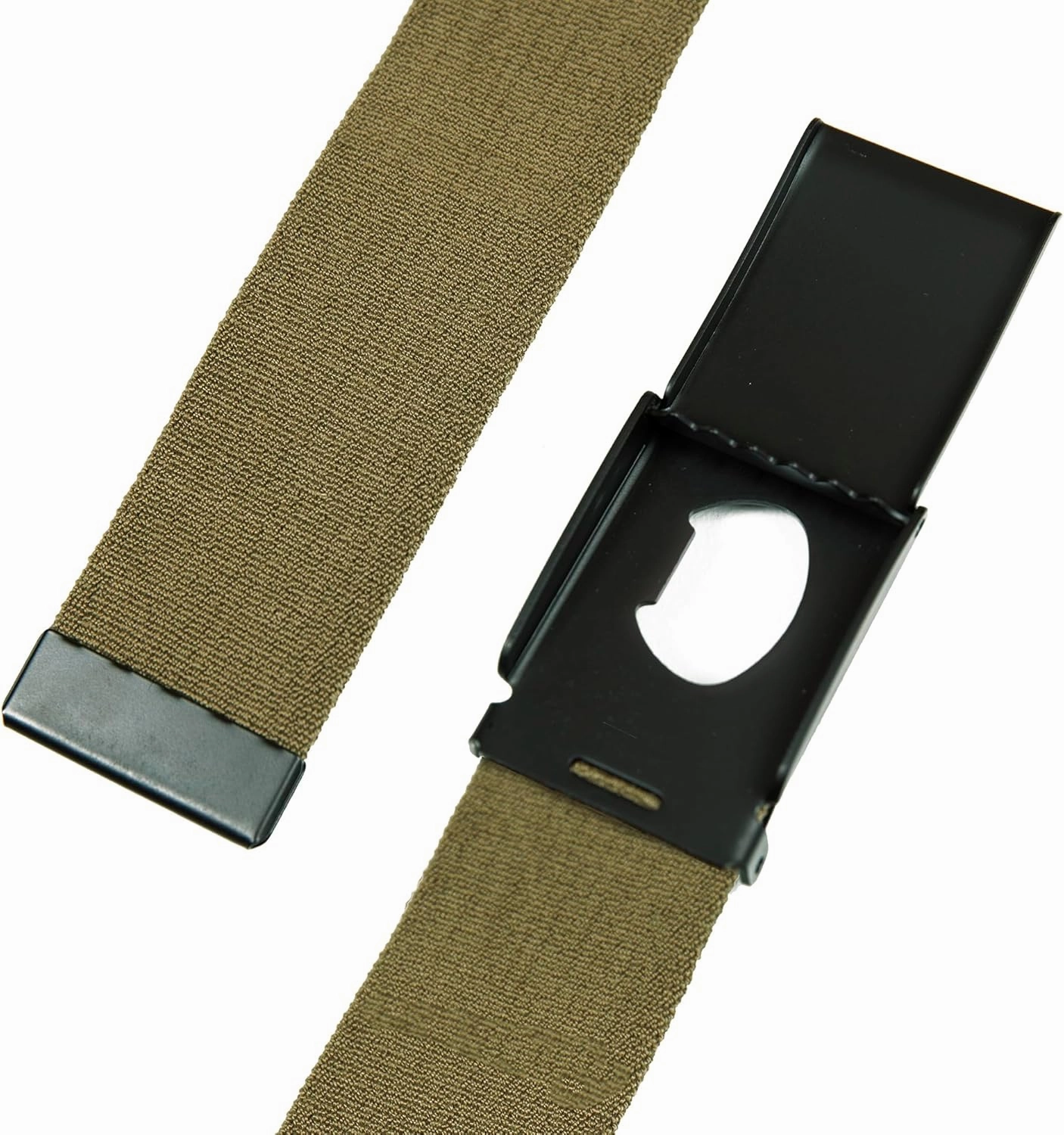 Eddie Bauer Men's Backcountry Belt-Active Stretch Webbing with Military Clamp Buckle