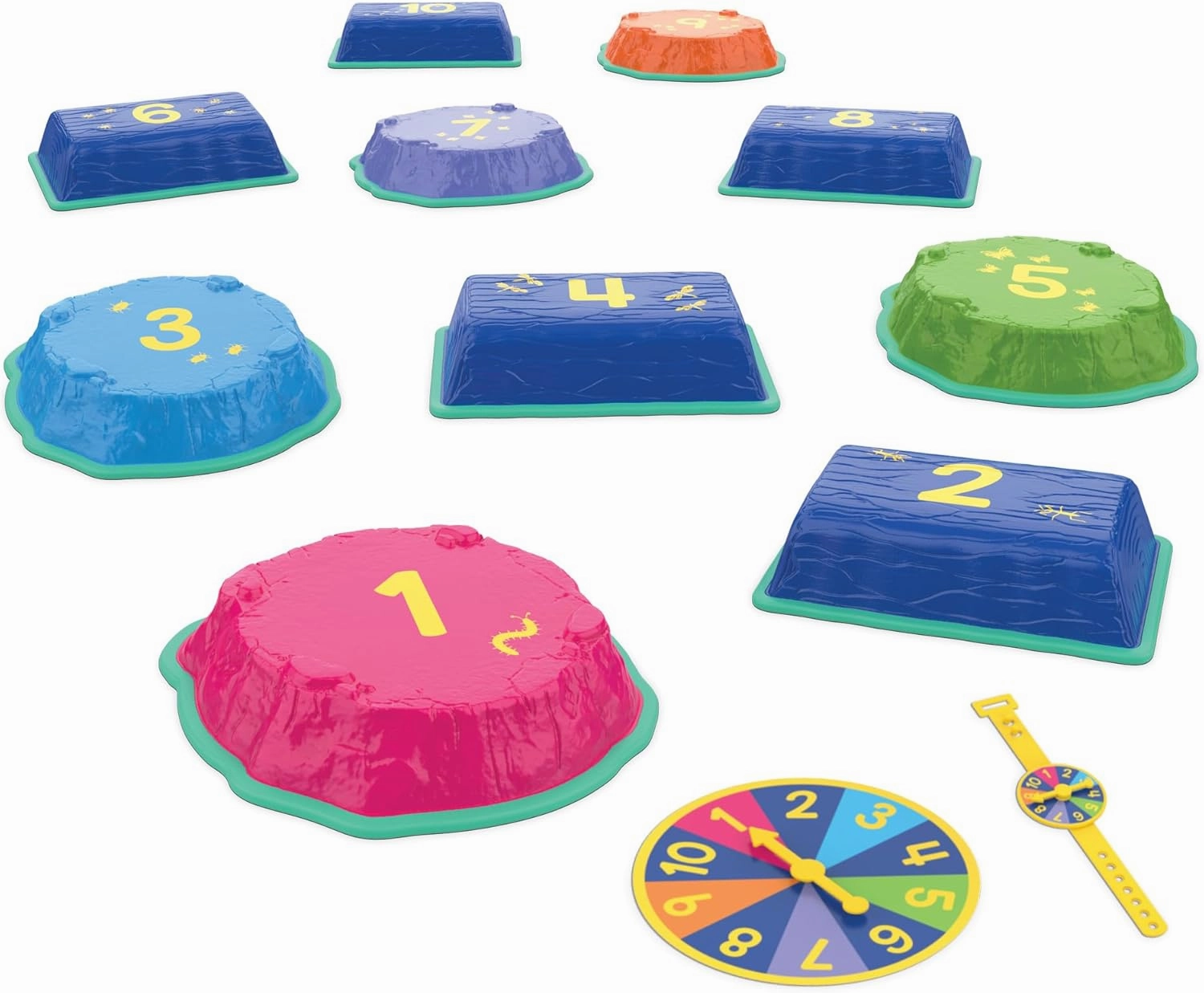 Educational Insights Hop to 10 Stepping Stones – Balance Toys for Toddlers, Indoor & Outdoor Sensory Play Equipment, Gross Motor Skills Obstacle Course, Early Math Counting Sets for Kids Ages 3 