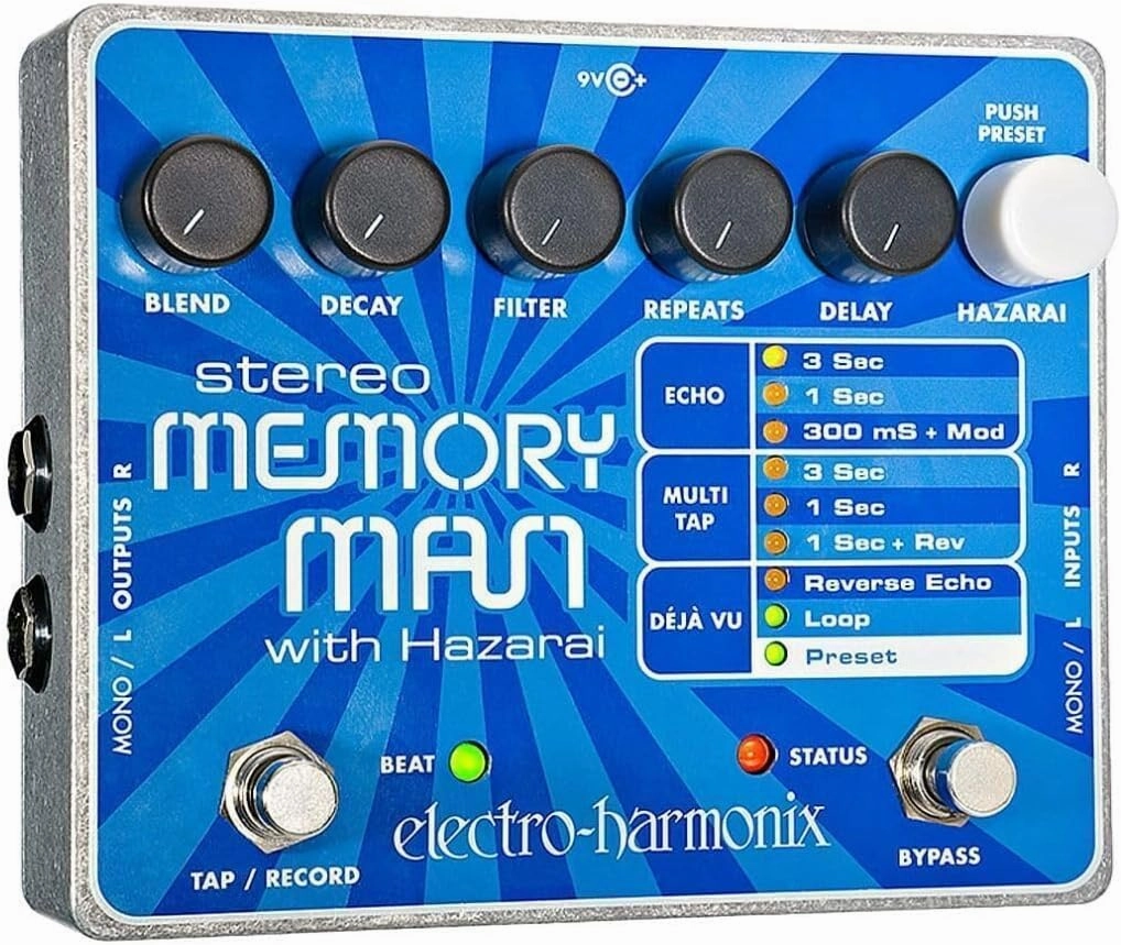 Electro-Harmonix Stereo Memory Man with Hazarai Delay & Looper Pedal