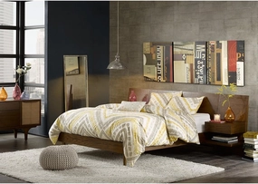Elegant Clark King Bed Set with Integrated Nightstands for Enhanced Bedroom Comfort, Functional Storage, and Modern Design