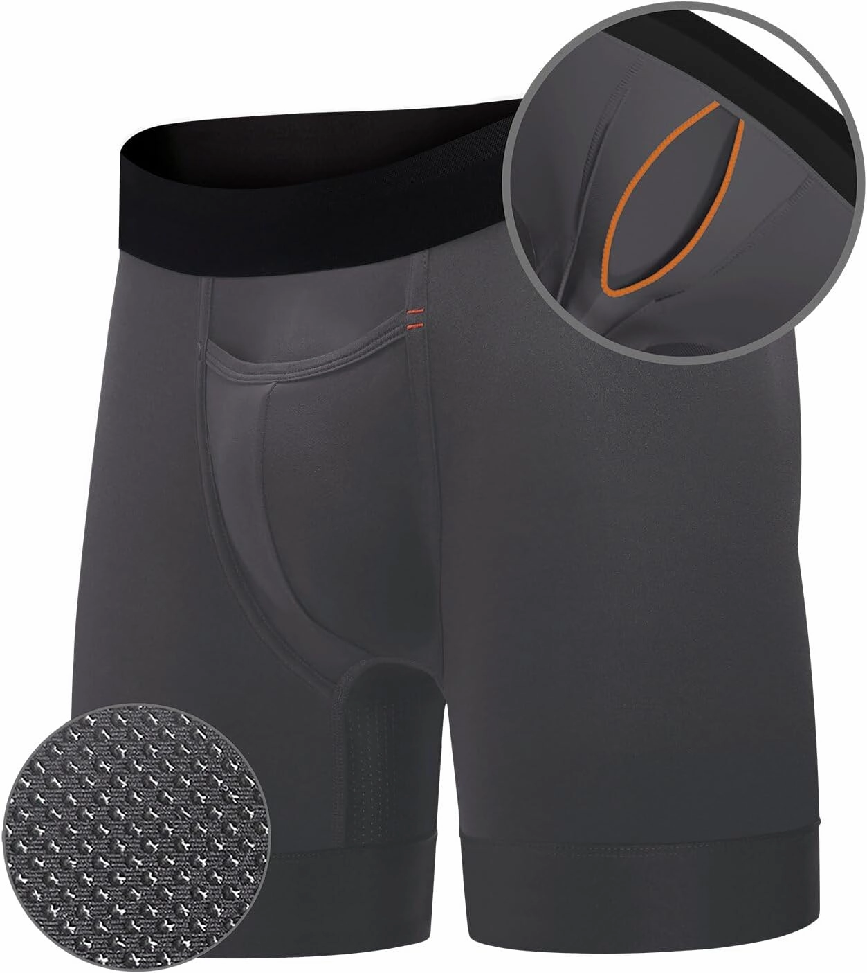 Elite Ball Pouch Underwear for Men w/Fly, Patented Ball Pouch Design, Performance Fabric, No Ride Up Legs