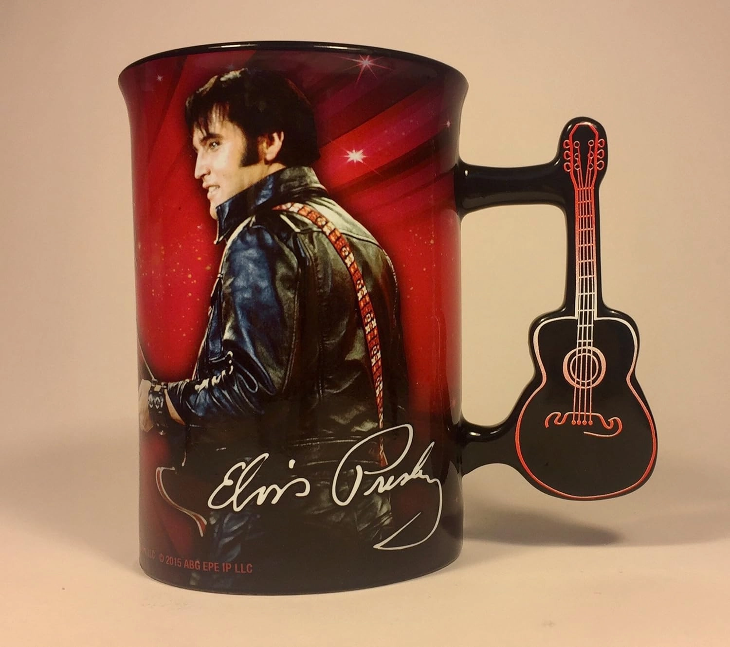 Elvis Presley Iconic 68' Comeback Collectible Mug – 16 oz Ceramic with Unique Guitar Handle, Officially Licensed - Perfect For Elvis Fans