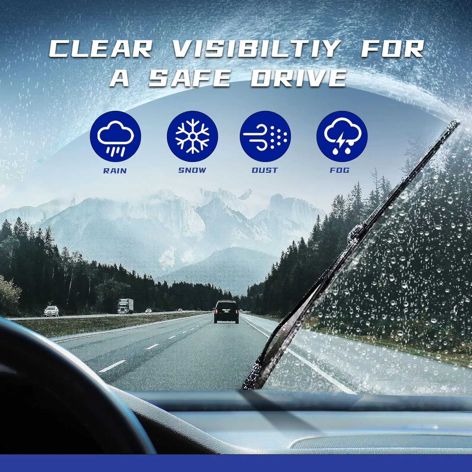 EMITHSUN® Windshield Wiper Blades Replacement for Honda Pilot 2003-2008,That Meet OEM Quality Front Rear Wipers Blade Set for My Car -24" 21" 14"(Set of 3)