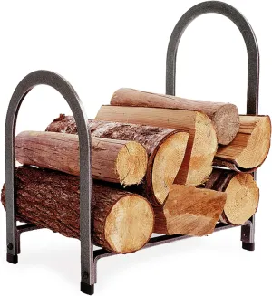 Enclume Design Offset Arch Log Rack, Hammered Steel