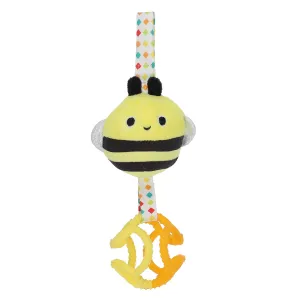 Eric Carle Very Hungry Caterpillar Busy Bee Chime Toy with Silicone Gummi Ogobolli – Makes Sound When Shaken and Great for Teething – Hanging Loop for On The Go