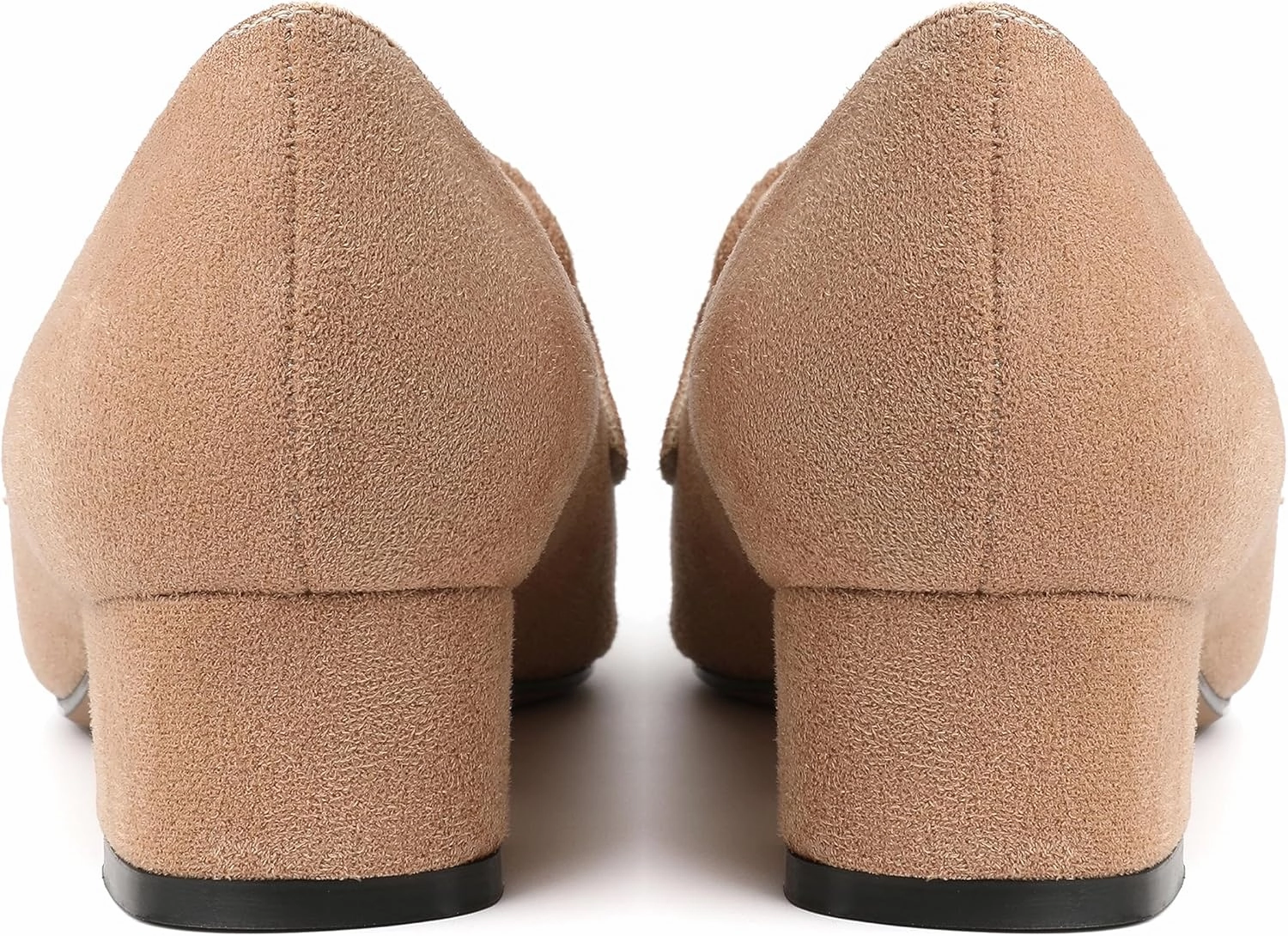 Esvowido Women's Block Heels Loafer Pumps Closed Pointed Toe Slip on Comfortable Chunky Low Heel Dress Shoes for Daily Life Work Office 1.5 Inch