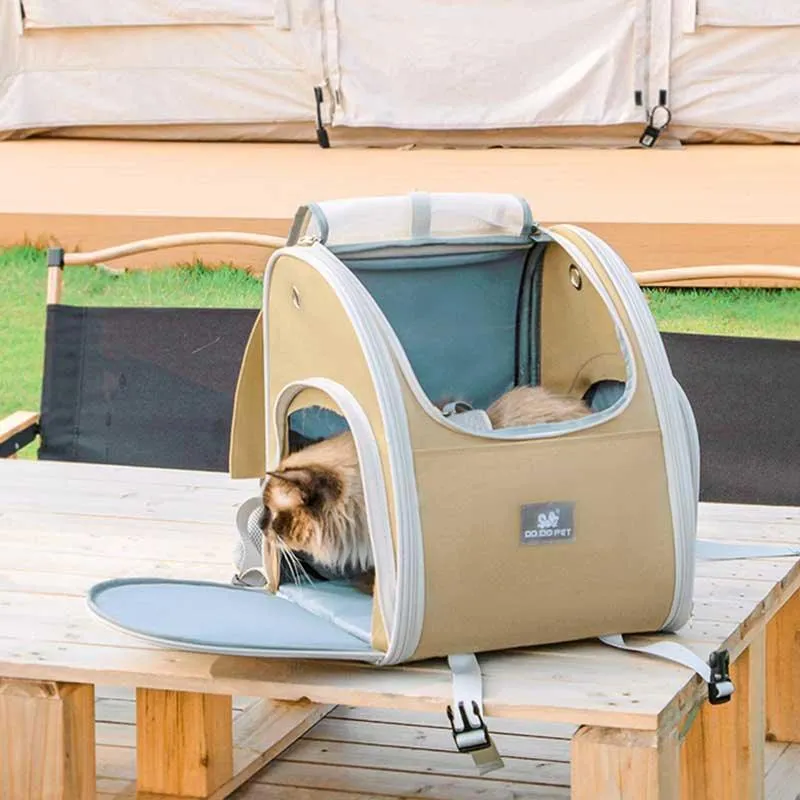 Expandable Large 2 Color Cat Carrier Backpack