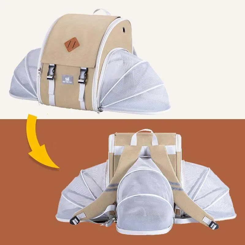 Expandable Large 2 Color Cat Carrier Backpack