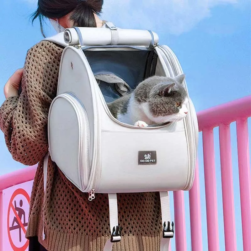 Expandable Large 2 Color Cat Carrier Backpack