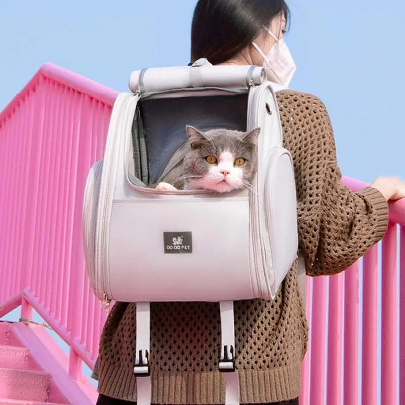 Expandable Large 2 Color Cat Carrier Backpack