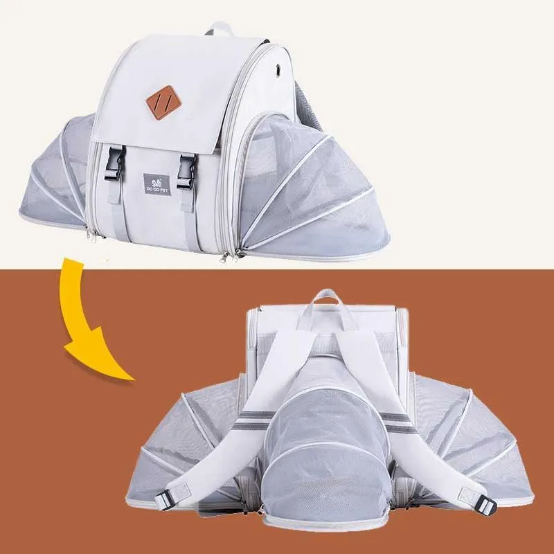 Expandable Large 2 Color Cat Carrier Backpack