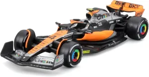 F1 McLAREN MCL60 2023 BRITISH GP - Formula 1 - LANDO NORRIS 4 - Scale 1:43 12 cm - BBurago 38087, Orange Black