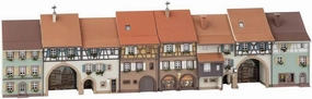 FALLER Building Kit of 6 Old-Town Relief Houses - N Scale 1:160, Plastic and Paper, Unisex-Children, New