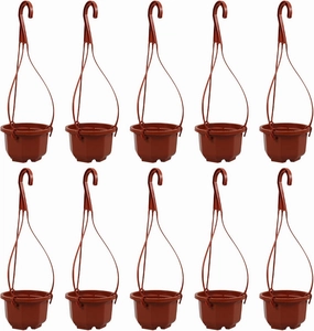 Farmhouse Wall Flower Basket 10 Pack Hanging Planter Set, Hanging Plant Pot Basket with Removable Hook, Hanging Flower Pot for Indoor Outdoor Hanging Orchid Flowerpot