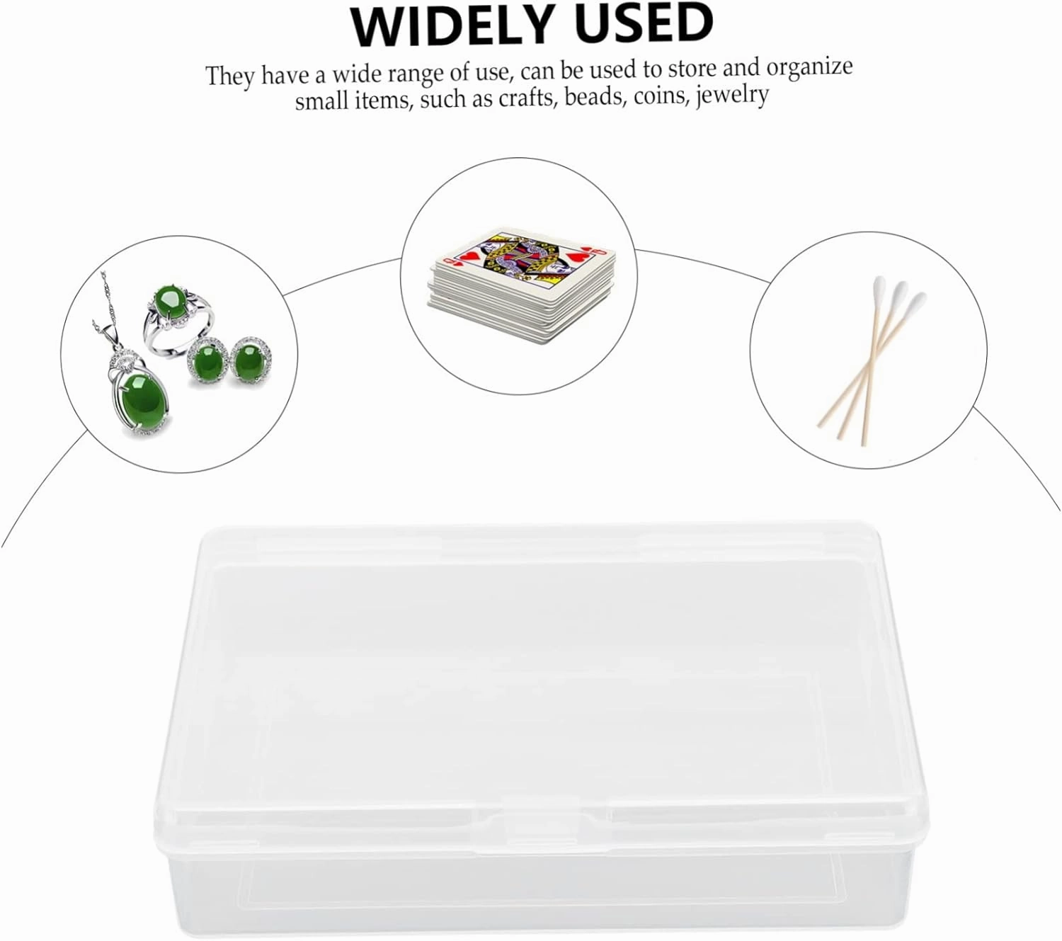 FAVOMOTO 2sets 6pcs Box Transparent Small Cards Storage Box Lightweight Organizing Container for Simple Style Design for and 6pcs*2