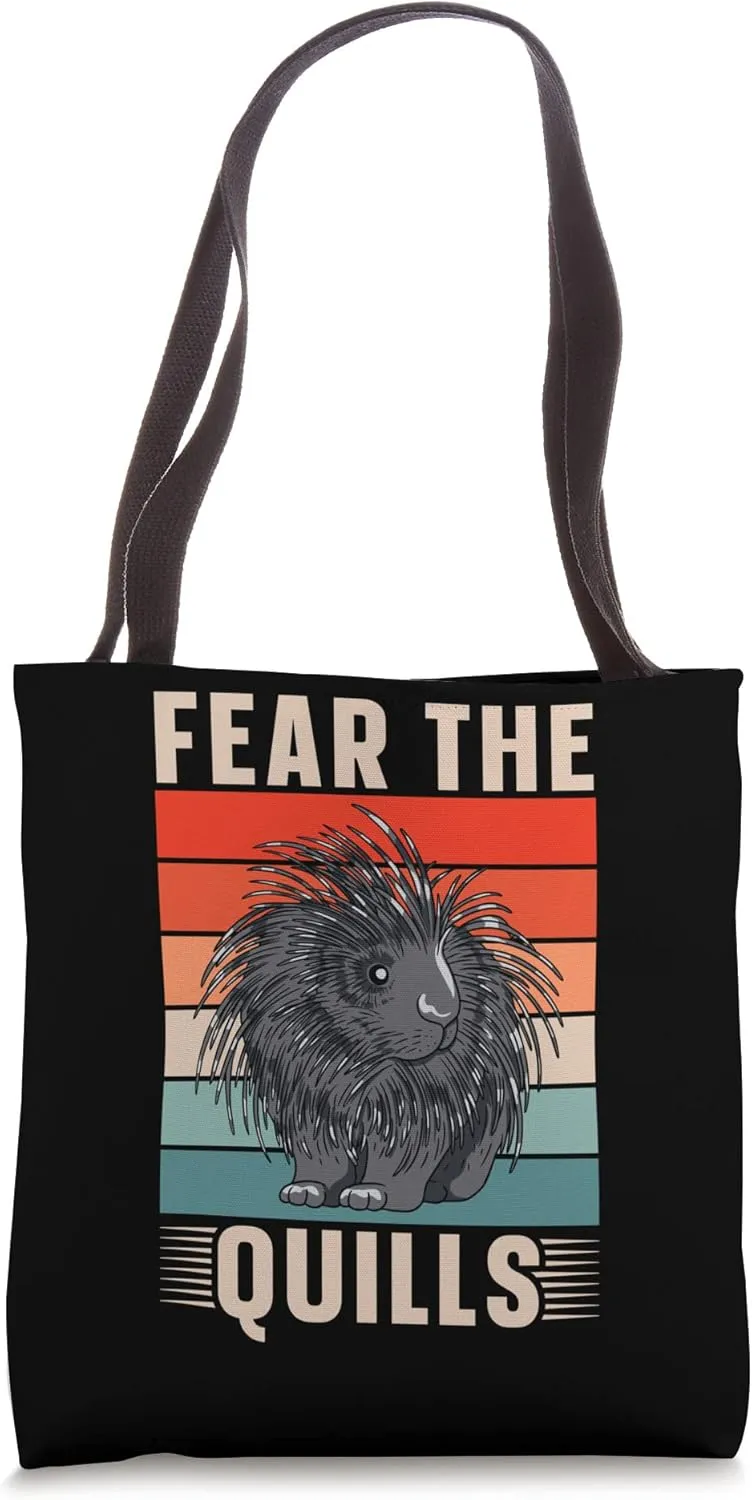 Fear The Quills Humor Animal Porcupines Porcupine Cute Tote Bag