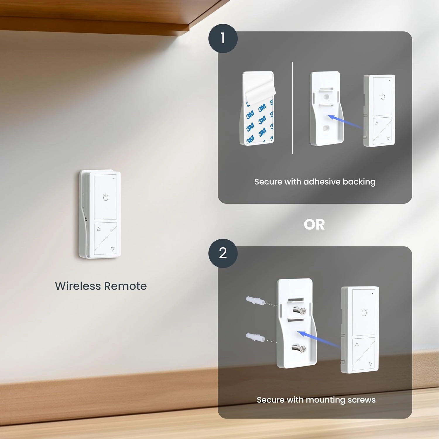 Feit Electric Smart WiFi Dimmer Switch with Remote, Single-Pole/3-Way, Voice Control with Alexa & Google Asst, Wireless Wall-Mount Remote, App Control, Neutral Wire Required, DIM/Button/WiFi White