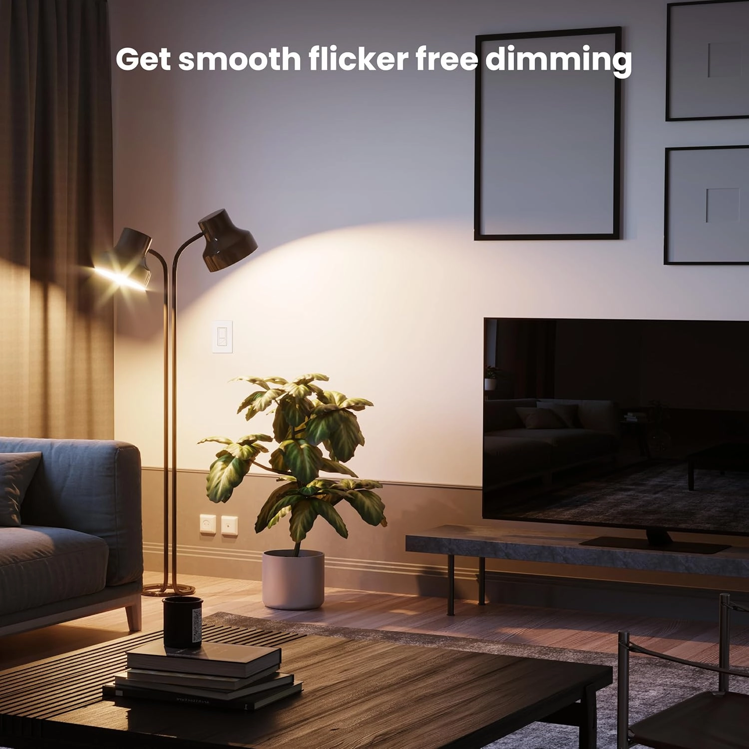 Feit Electric Smart WiFi Dimmer Switch with Remote, Single-Pole/3-Way, Voice Control with Alexa & Google Asst, Wireless Wall-Mount Remote, App Control, Neutral Wire Required, DIM/Button/WiFi White