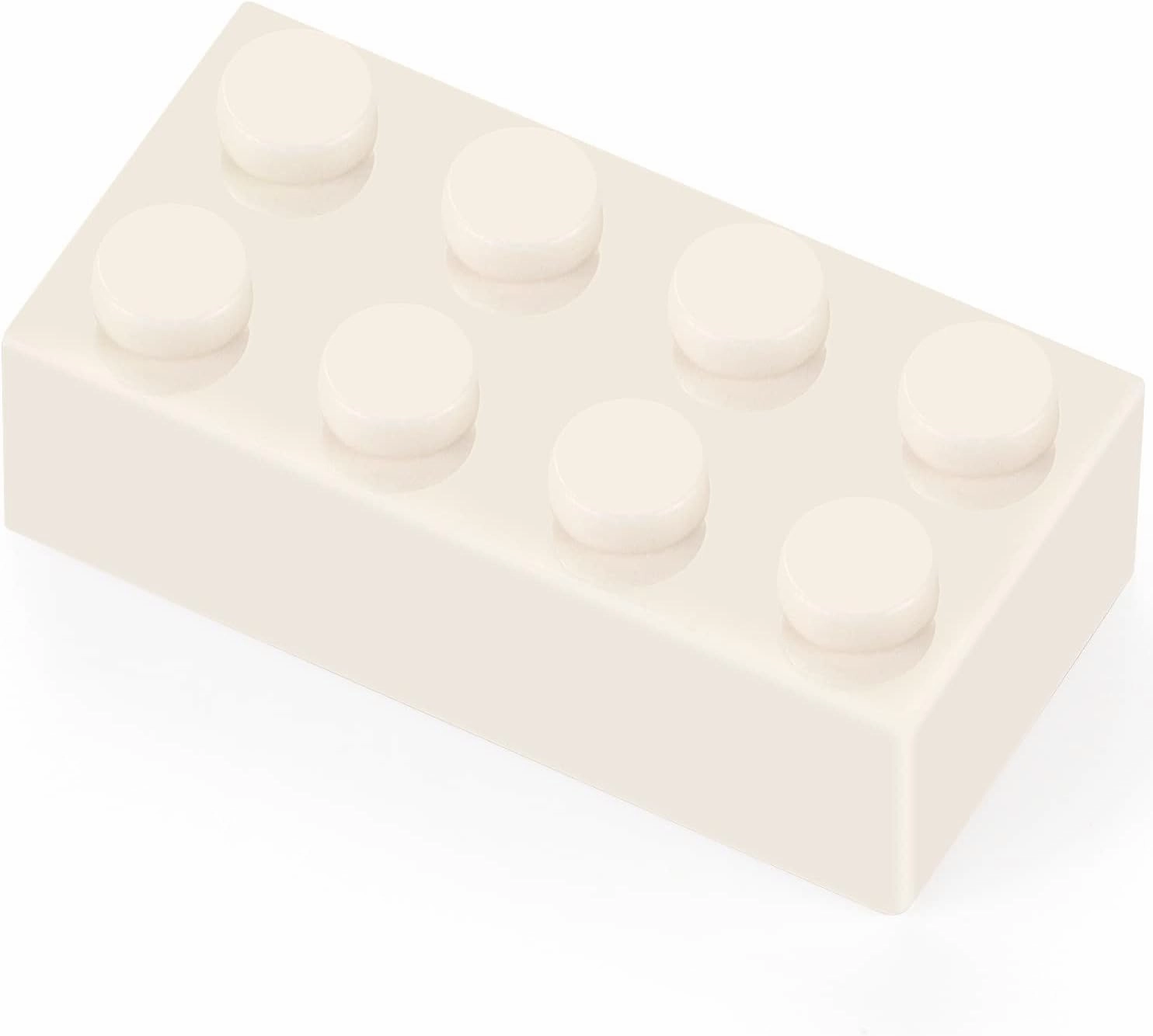 Feleph 320 Pieces 2x4 White Bricks Parts Classic Building Blocks Creative Play Set Toy Accessories Combine with 3001 Major Brick Brands (White)