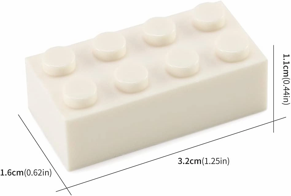Feleph 320 Pieces 2x4 White Bricks Parts Classic Building Blocks Creative Play Set Toy Accessories Combine with 3001 Major Brick Brands (White)