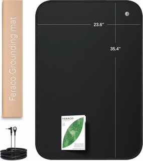 Feraco Grounding Mat for Bed, Large Earthing Pad for Sleep, 35.4" x 23.6" Grounding Mat, Anti-Tangle Wire Included