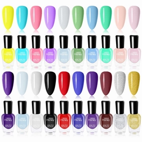FERCAISH 20 Bottles Non Toxic Nail Polish Set, Eco-Friendly Easy Peel Off and Quick Dry Water Based Nail Polish for Women, Teens, Kids