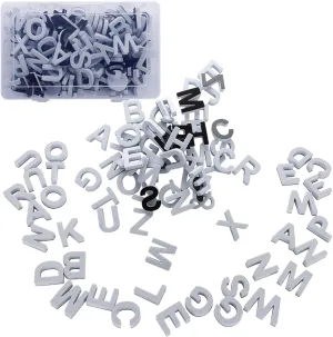 Firlar Magnetic Letters - 124Pcs Fun Alphabet Kit Refrigerator Magnets Educational Tools for Preschool Kids Learning,Spelling (White)