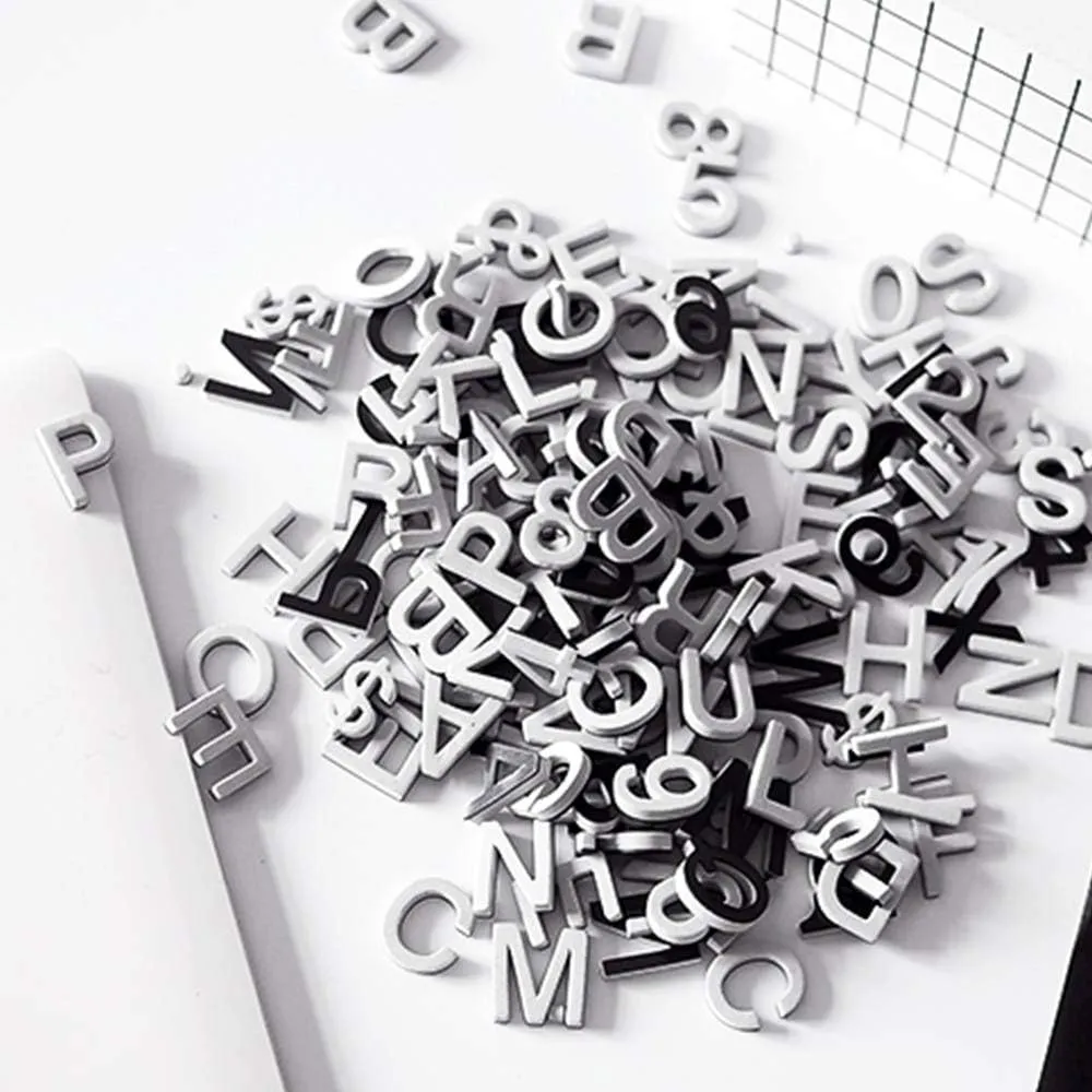 Firlar Magnetic Letters - 124Pcs Fun Alphabet Kit Refrigerator Magnets Educational Tools for Preschool Kids Learning,Spelling (White)