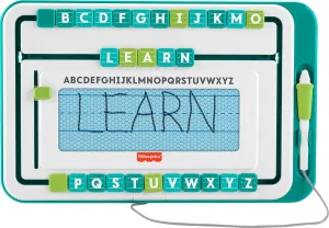 Fisher-Price Preschool Learning Toy Alpha Slide Writer Magnetic Drawing & Writing Tablet with Letter Tracing Tiles for Kids Ages 3  Years