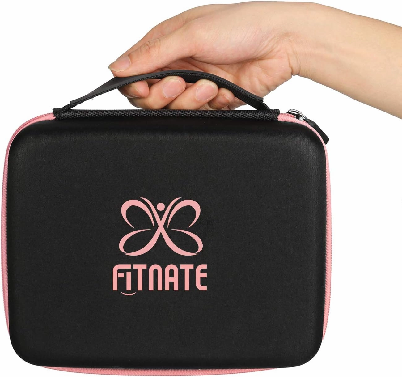 FITNATE Essential Oils Storage Case - 30 Bottle Capacity, Travel-Friendly with Bottle Opener & Young Living Labels (Pink)
