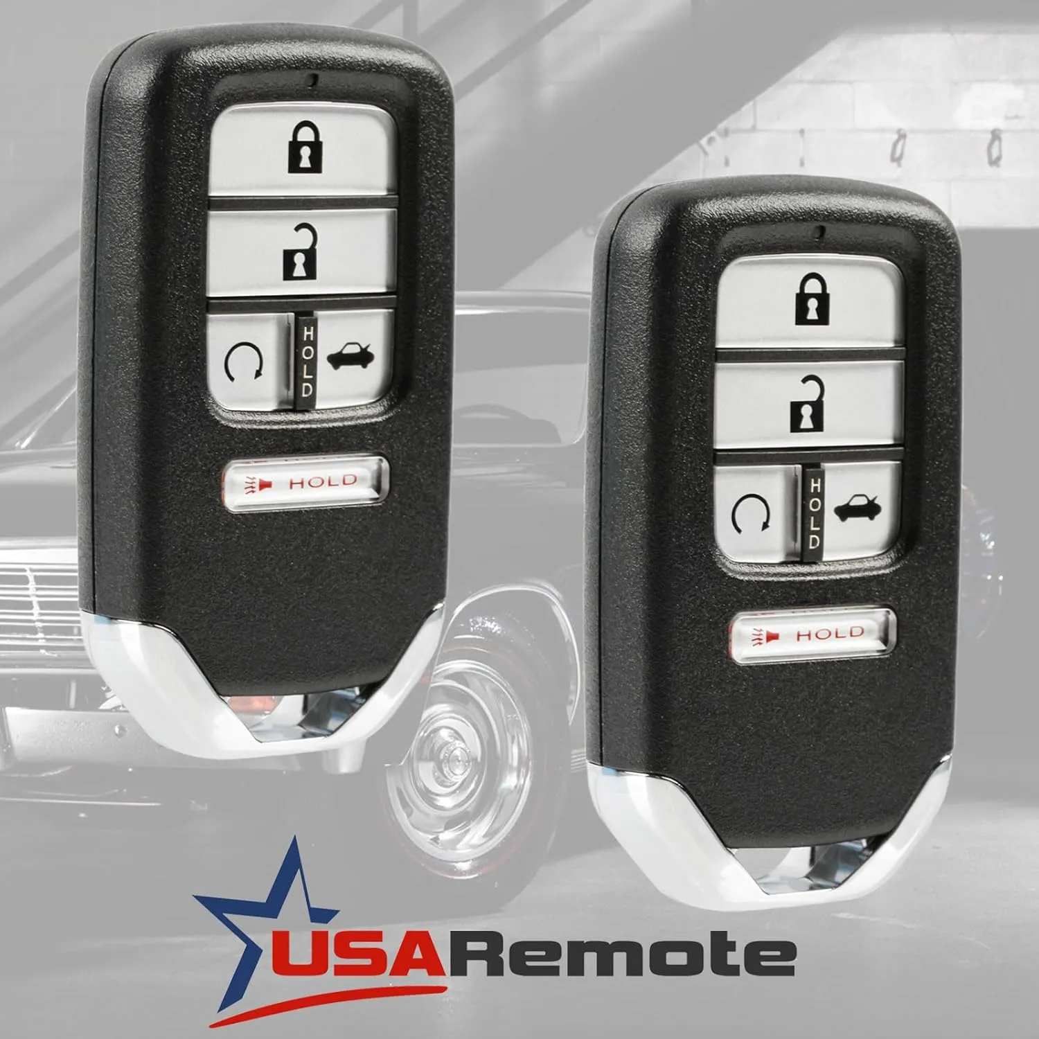 fits 2016 2017 2018 Honda Civic EX LX Smart Key Fob Keyless Entry Remote (KR5V2X), Set of 2