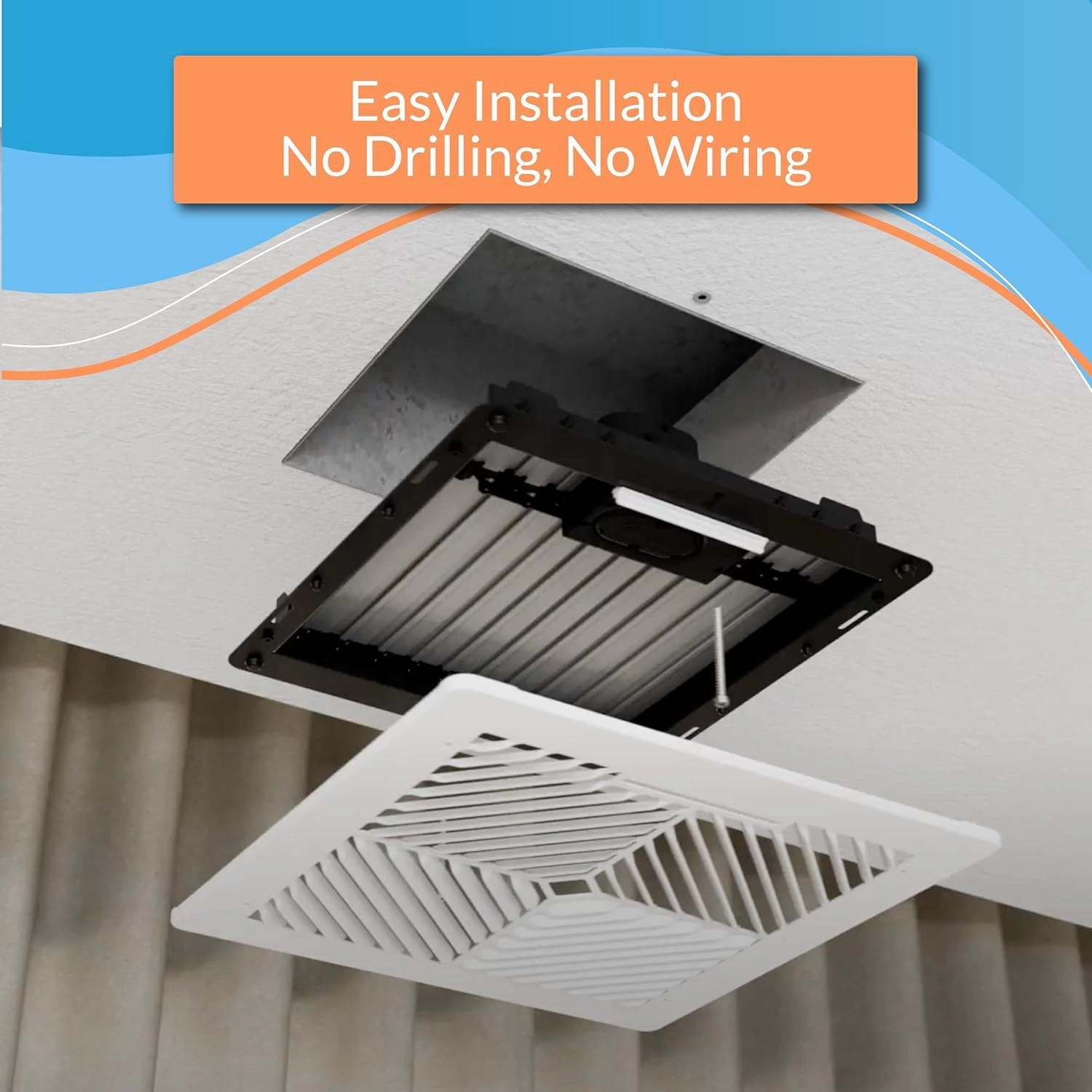 Flair Smart Vent 6x12 (White), AC Vent Cover for Floors, Walls and Ceilings.