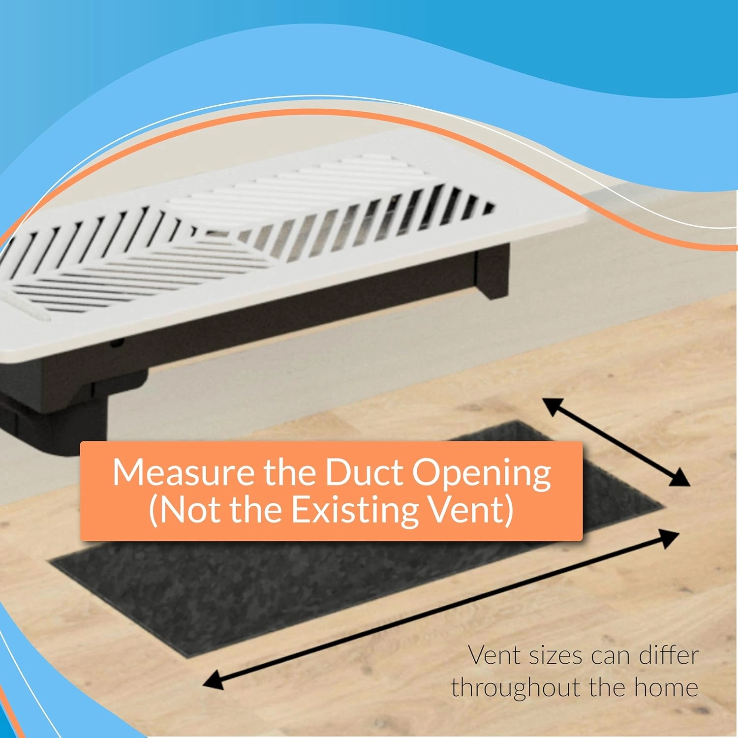 Flair Smart Vent 6x12 (White), AC Vent Cover for Floors, Walls and Ceilings.