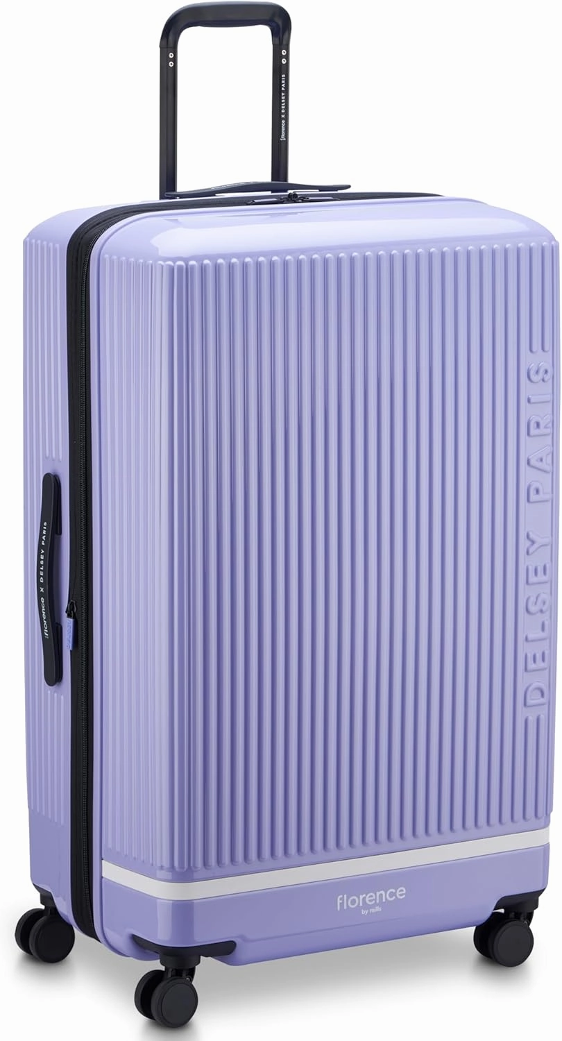 florence by mills Spin Me Away Hardside Expandable Luggage with Spinner Wheels, Lavender, 2 Piece Set (20/29)