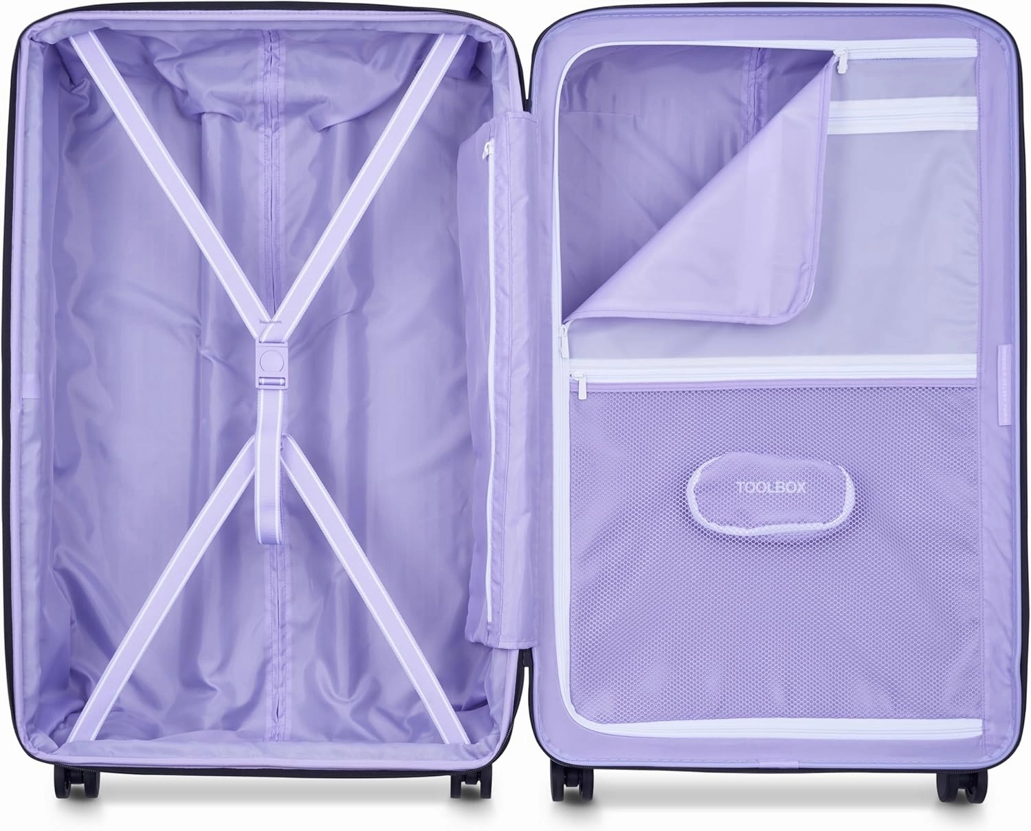 florence by mills Spin Me Away Hardside Expandable Luggage with Spinner Wheels, Lavender, 2 Piece Set (20/29)