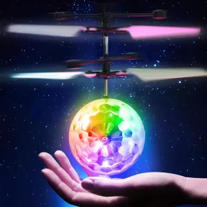 Flying Orb Ball, Magic Hover Flying Ball Toy with Rechargeable, Light Up Floating Ball Indoor Outdoor Toys Gifts for Bithday Boys Girls Ages 6 7 8 9 10  Year Old