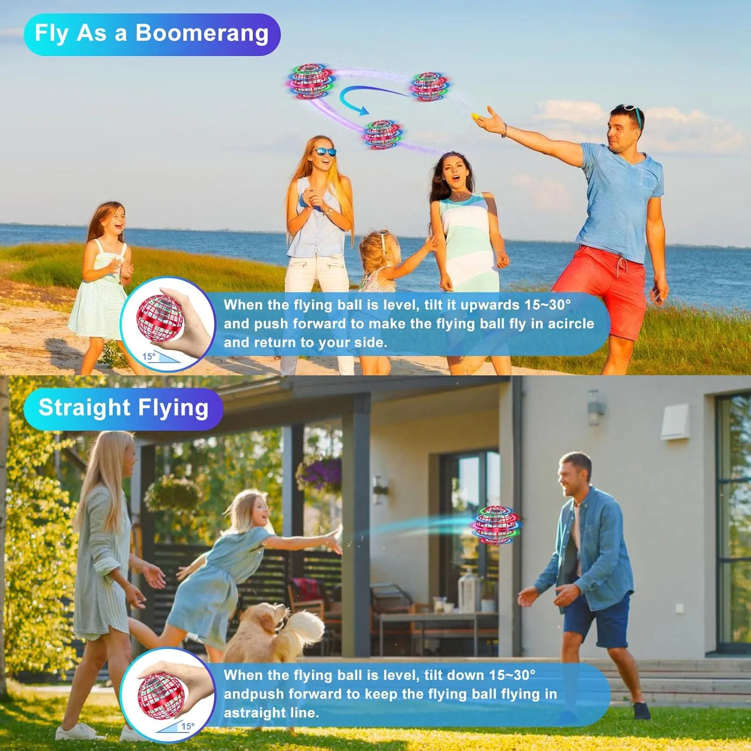 Flying Orb Ball Toys Cosmic Globe Soaring Magic Hover Hand Controlled Boomerang Spinner Mini Orbit Drone Kids Adults Outdoor Cool Stuff Toys Gift for 6 7 8 9 10  Year Old Boys Girls Teens
