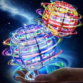 Flying orb Ball 2025 Hover Boomerang Ball 6 Lighting Effects Cool Toys Gift for 678910  Year Kids Teen Adults Indoor Outdoor Flying Ball Toy（Blue & Red）
