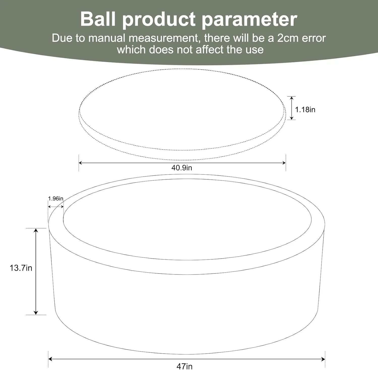 Foam Ball Pit for Toddlers - CALEPTONG 47.2"x 13.8" Extra Large Round Baby Ball Pit Without Balls, Soft Coral Fleece Kids Ball Pool Baby Playpen, Ideal Gift for Kids Indoor Outdoor Game - Cheese White