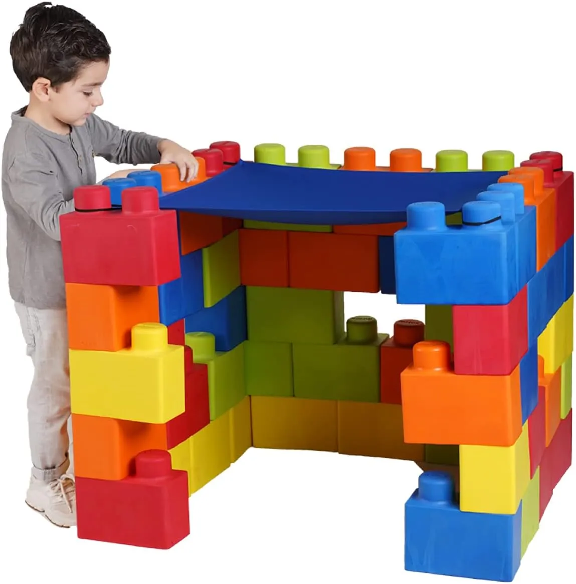 Foam Building Blocks | Jumbo Size | Like Learning Resources, Creative, Safe and Fun Toy | for Kids | 50 Pieces