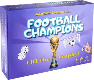 Football Champions Sports Board Game - Family Board Games for Kids and Adults - Soccer Strategy Board Game - Sports Trivia Game 1-4 Players - Solo Board Games by SanDim Creations