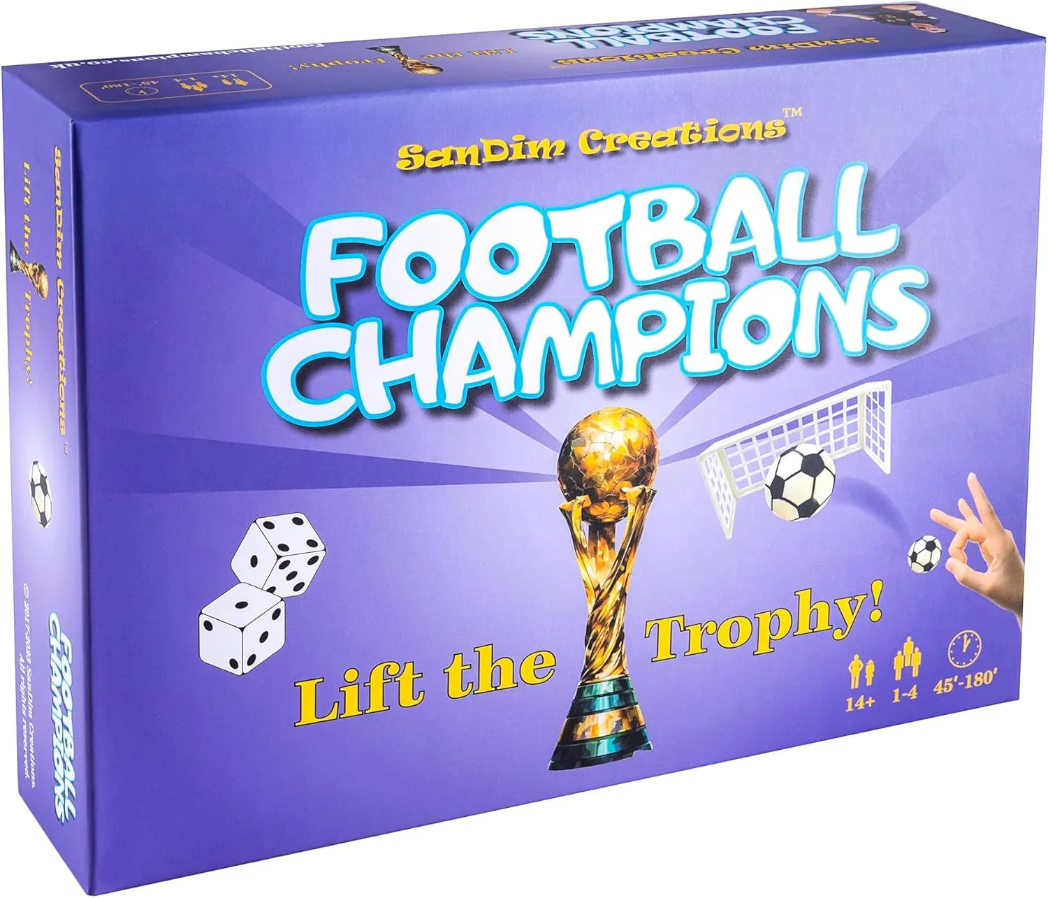 Football Champions Sports Board Game - Family Board Games for Kids and Adults - Soccer Strategy Board Game - Sports Trivia Game 1-4 Players - Solo Board Games by SanDim Creations