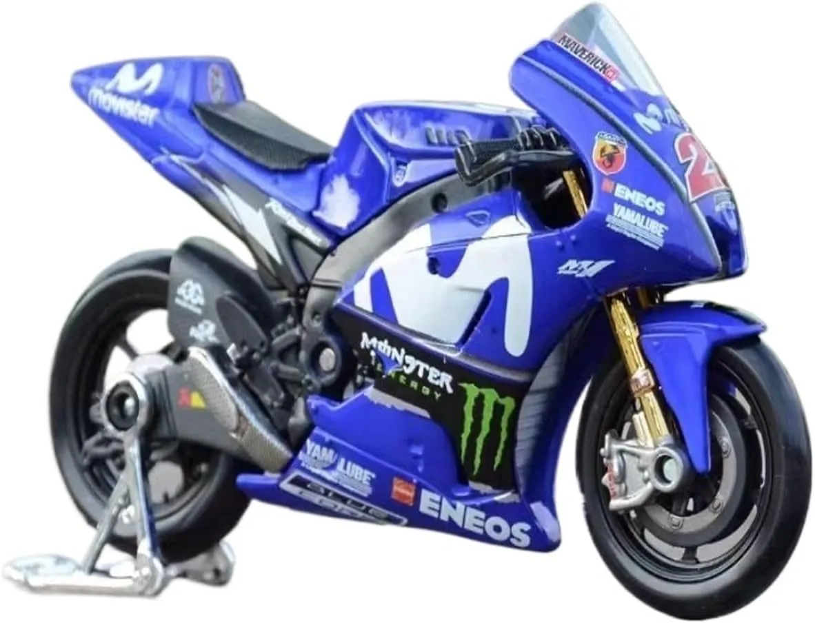for Yamaha 2018 Champion 46 Team Racing Silvardo 1:18 Alloy Motorcycle Model Car Toy Gift Motorcycle Model(25)