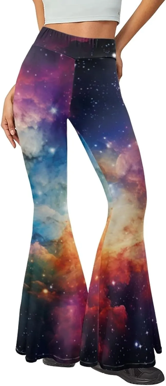 Forchrinse Music Piano Flared Pants for Women Wide Leg Pants Stretchy Yoga Leggings Bootcut Causal Pazallo Pants,XS-2XL