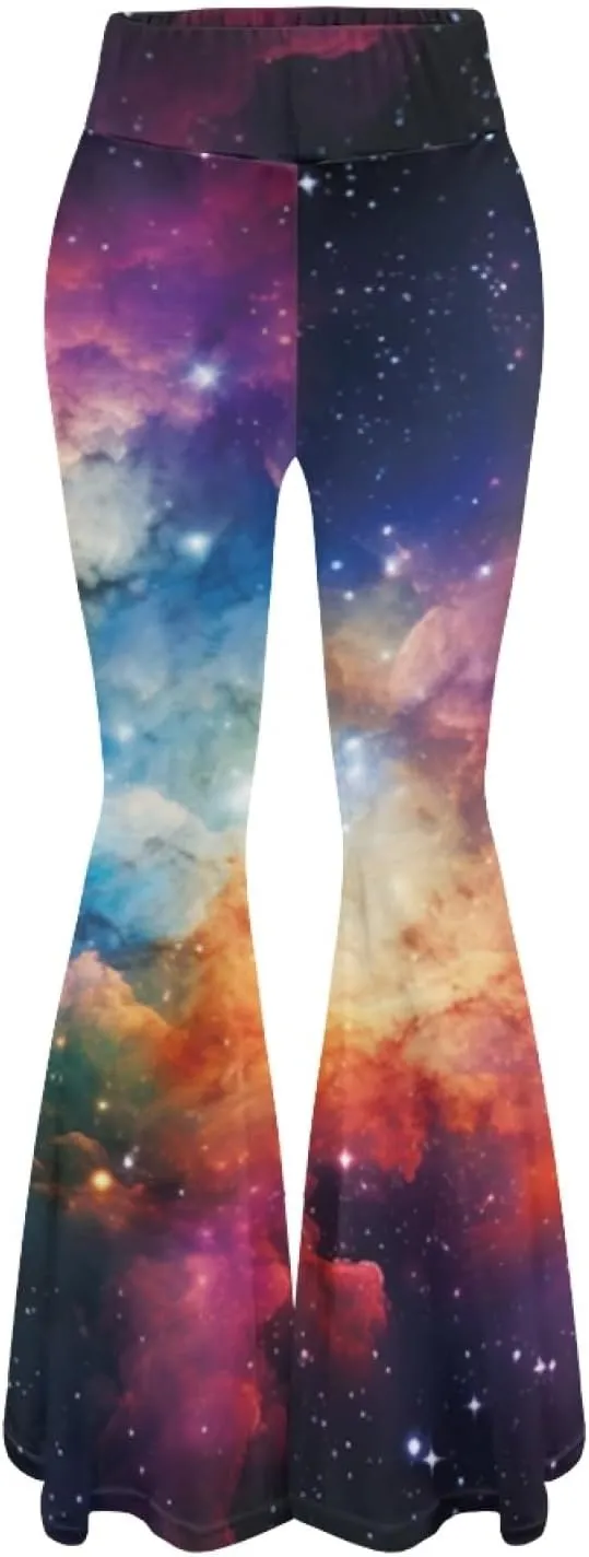 Forchrinse Music Piano Flared Pants for Women Wide Leg Pants Stretchy Yoga Leggings Bootcut Causal Pazallo Pants,XS-2XL